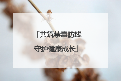 共筑禁毒防线 守护健康成长