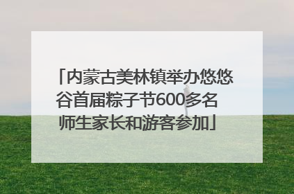 内蒙古美林镇举办悠悠谷首届粽子节600多名师生家长和游客参加