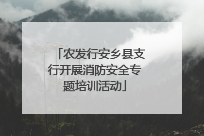 农发行安乡县支行开展消防安全专题培训活动