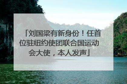 刘国梁有新身份！任首位驻纽约使团联合国运动会大使，本人发声