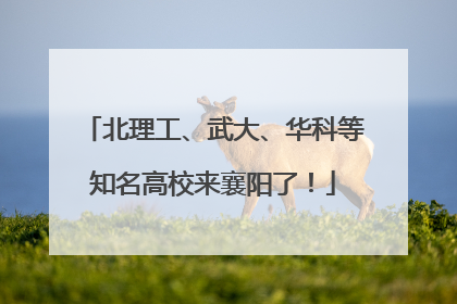 北理工、武大、华科等知名高校来襄阳了！