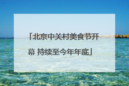 北京中关村美食节开幕 持续至今年年底