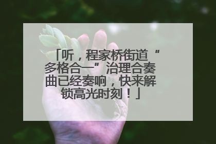 听，程家桥街道“多格合一”治理合奏曲已经奏响，快来解锁高光时刻！