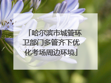 哈尔滨市城管环卫部门多管齐下优化考场周边环境