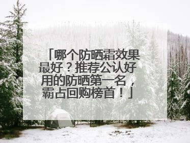 哪个防晒霜效果最好？推荐公认好用的防晒第一名，霸占回购榜首！