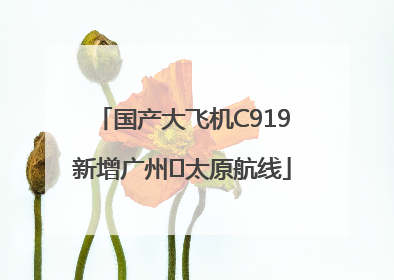 国产大飞机C919新增广州⇌太原航线