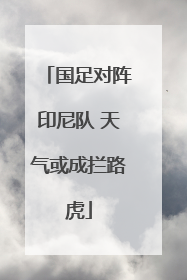 国足对阵印尼队 天气或成拦路虎