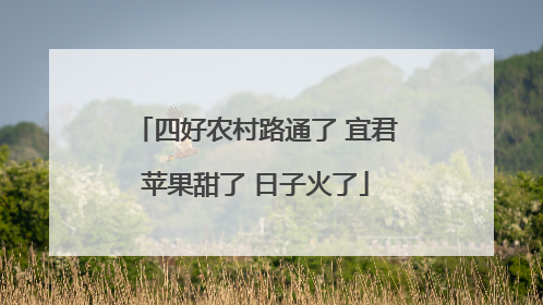 四好农村路通了 宜君苹果甜了 日子火了
