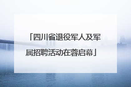 四川省退役军人及军属招聘活动在蓉启幕