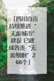四川自贡持续推进“无废城市”建设 已建成各类“无废细胞”266个