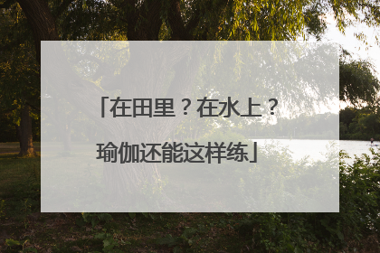在田里？在水上？瑜伽还能这样练