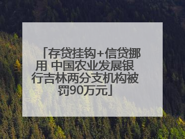 存贷挂钩+信贷挪用 中国农业发展银行吉林两分支机构被罚90万元
