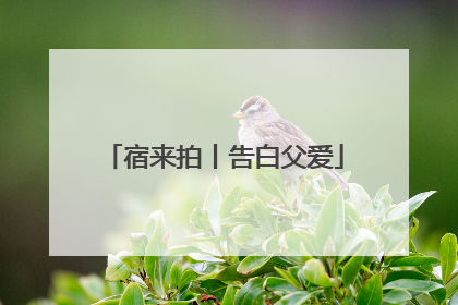 宿来拍丨告白父爱