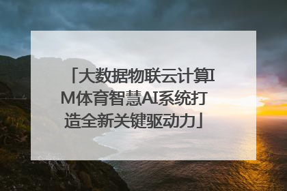 大数据物联云计算IM体育智慧AI系统打造全新关键驱动力