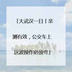 大武汉一日丨亲测有效，公交车上这波操作必须夸