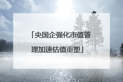 央国企强化市值管理加速估值重塑