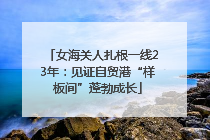 女海关人扎根一线23年：见证自贸港“样板间”蓬勃成长