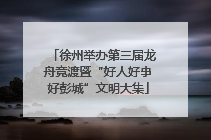 徐州举办第三届龙舟竞渡暨“好人好事好彭城”文明大集