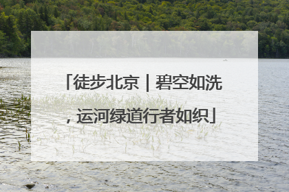 徒步北京｜碧空如洗，运河绿道行者如织