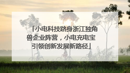 小电科技跻身浙江独角兽企业阵营，小电充电宝引领创新发展新路径