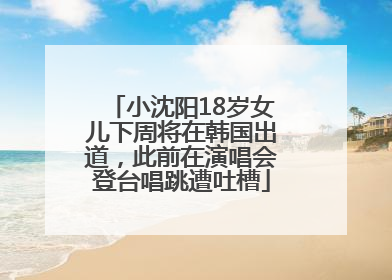 小沈阳18岁女儿下周将在韩国出道，此前在演唱会登台唱跳遭吐槽