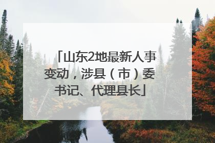 山东2地最新人事变动，涉县（市）委书记、代理县长