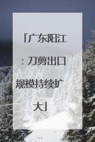 广东阳江：刀剪出口规模持续扩大