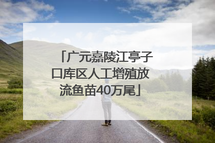 广元嘉陵江亭子口库区人工增殖放流鱼苗40万尾