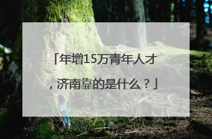 年增15万青年人才，济南靠的是什么？