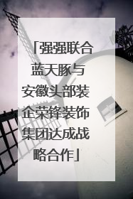 强强联合 蓝天豚与安徽头部装企荣锋装饰集团达成战略合作