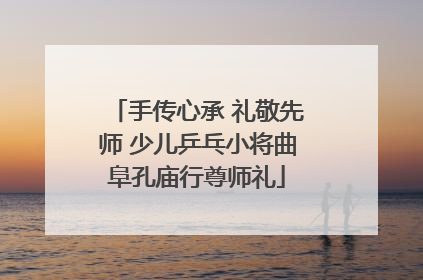 手传心承 礼敬先师 少儿乒乓小将曲阜孔庙行尊师礼