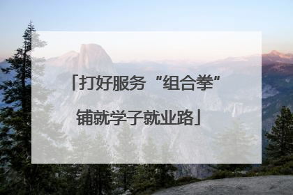 打好服务“组合拳” 铺就学子就业路