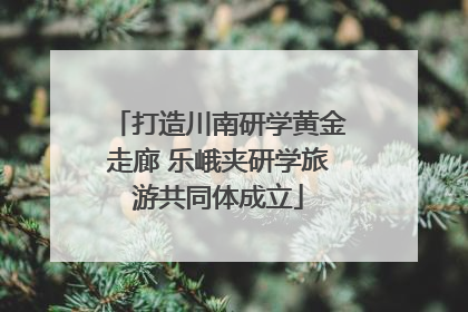 打造川南研学黄金走廊 乐峨夹研学旅游共同体成立