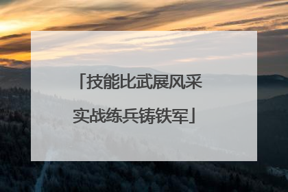 技能比武展风采 实战练兵铸铁军