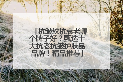 抗皱纹抗衰老哪个牌子好？甄选十大抗老抗皱护肤品品牌！精品推荐