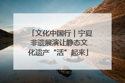 文化中国行｜宁夏 非遗展演让静态文化遗产“活”起来