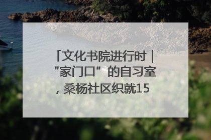 文化书院进行时｜“家门口”的自习室，桑杨社区织就15分钟学习生活圈