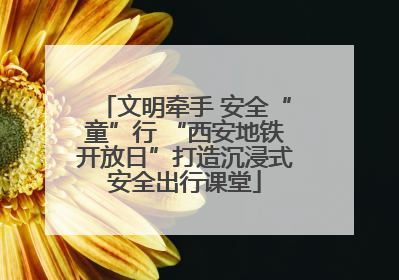 文明牵手 安全“童”行 “西安地铁开放日”打造沉浸式安全出行课堂