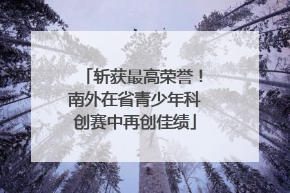 斩获最高荣誉！南外在省青少年科创赛中再创佳绩