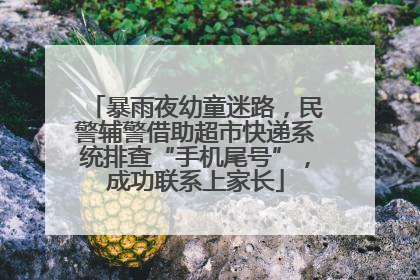 暴雨夜幼童迷路，民警辅警借助超市快递系统排查“手机尾号”，成功联系上家长