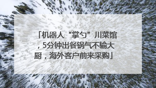 机器人“掌勺”川菜馆，5分钟出餐锅气不输大厨，海外客户前来采购