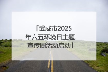 武威市2025年六五环境日主题宣传周活动启动