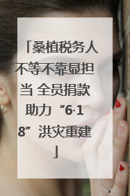 桑植税务人不等不靠显担当 全员捐款助力“6·18”洪灾重建