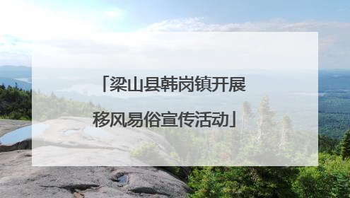 梁山县韩岗镇开展移风易俗宣传活动