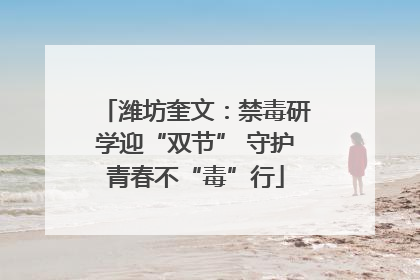 潍坊奎文：禁毒研学迎“双节” 守护青春不“毒”行