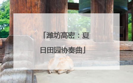 潍坊高密：夏日田园协奏曲