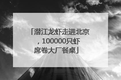 潜江龙虾走进北京，100000只虾席卷大厂餐桌