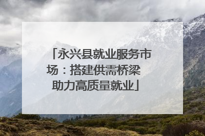 永兴县就业服务市场：搭建供需桥梁 助力高质量就业