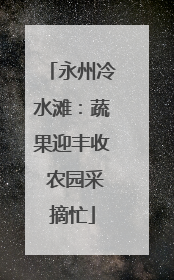 永州冷水滩：蔬果迎丰收 农园采摘忙