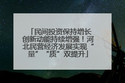 民间投资保持增长 创新动能持续增强！河北民营经济发展实现“量”“质”双提升